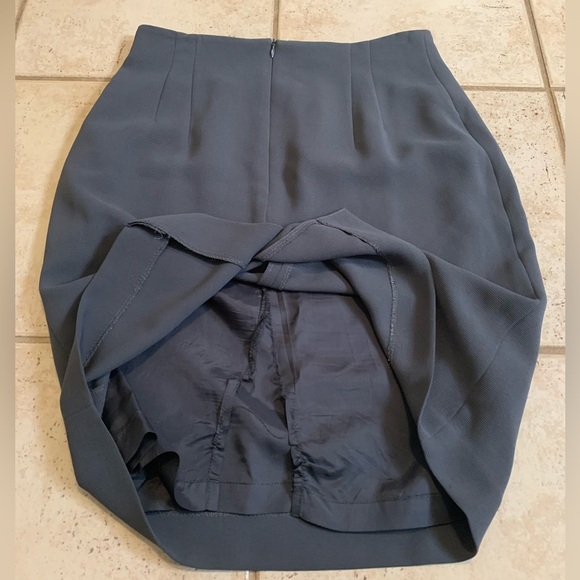 Vintage 80s Rena Rowan Separates Pencil Skirt | Grey/Charcoal Size 10 - Picture 5 of 9